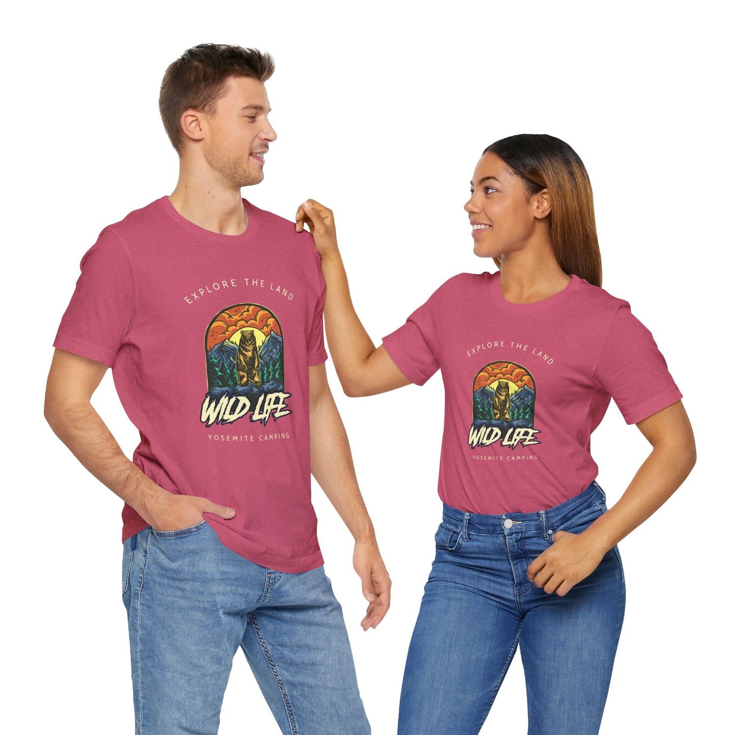 Hiking, Exploring, National Parks Unisex Jersey Short Sleeve Tee