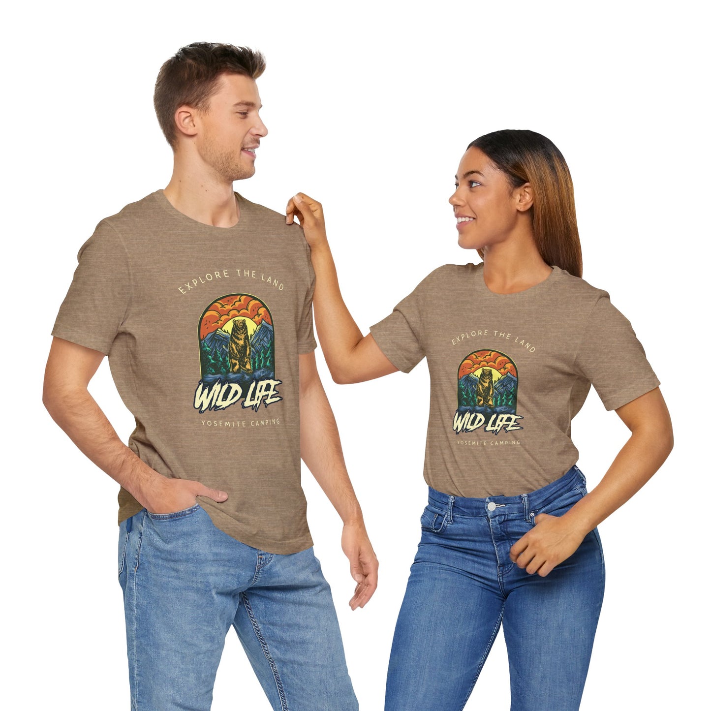 Hiking, Exploring, National Parks Unisex Jersey Short Sleeve Tee