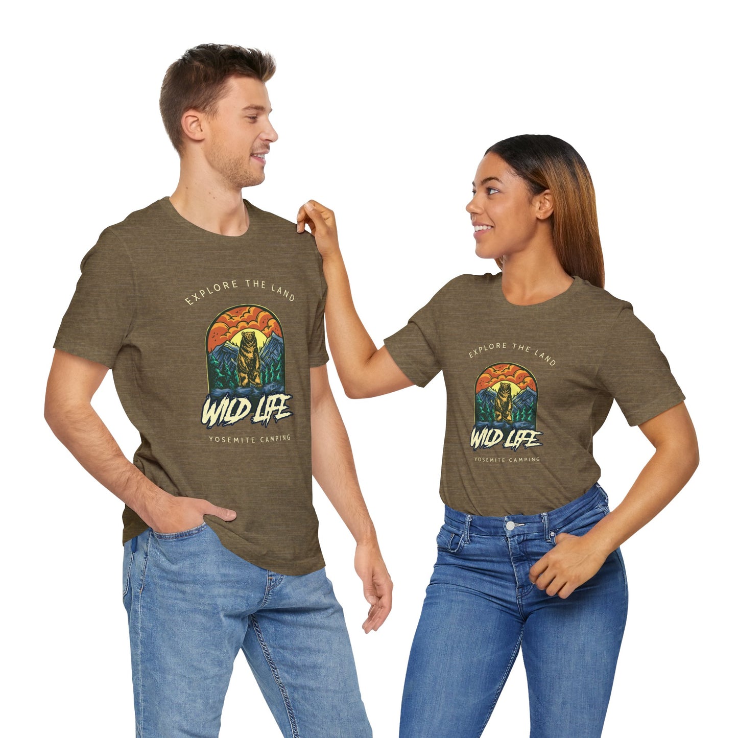 Hiking, Exploring, National Parks Unisex Jersey Short Sleeve Tee