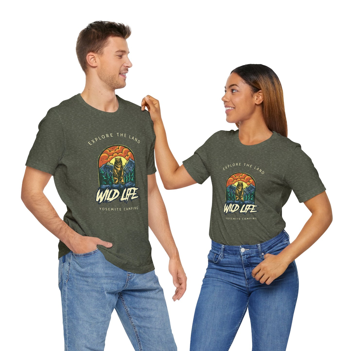 Hiking, Exploring, National Parks Unisex Jersey Short Sleeve Tee